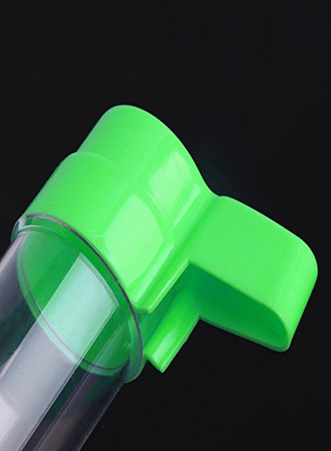 سايج سكوير موزع طعام وبذور وماء على شكل أنبوب مع صينية قابلة للإزالة - لا انسكاب ولا فوضى (أخضر) (عبوة من قطعتين) - Image 5